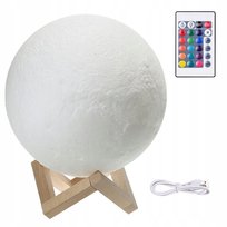 Lampka Nocna Księżyc 3D Rgb Moon Light Z Pilotem VERK GROUP
