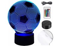 Lampka Nocna Lampa Biurkowa Piłka Nożna 3D Kolory Pilot PrzydaSie.pl