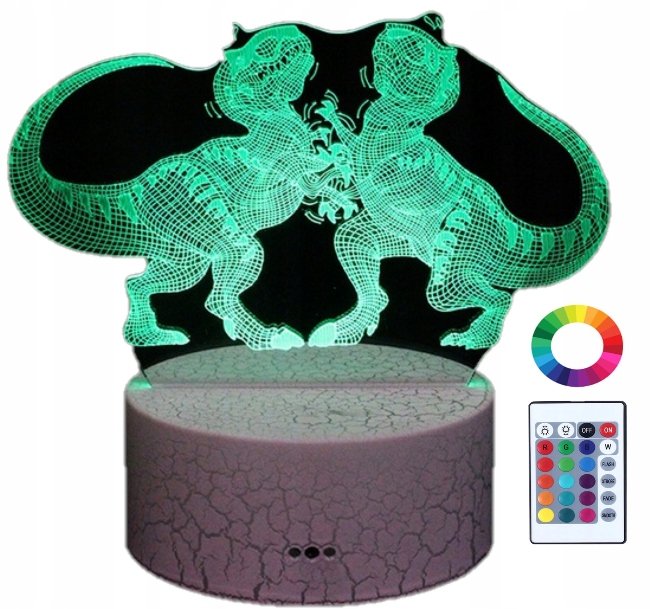 Zdjęcia - Lampa stołowa T-Rex Lampka Nocna Led 3D Dinozaury  Jurrasic Park 