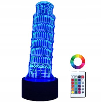 Lampka Nocna LED 3D Led Krzywa Wieża w Pizie Pilot - Plexido