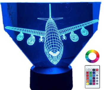 Lampka Nocna Led 3D Led Samolot Boeing Grawer Imię - Plexido
