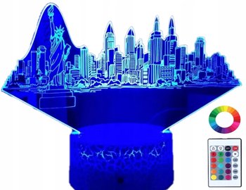 Lampka Nocna Led 3D Nowy Jork Statua Wolności Imię - Plexido