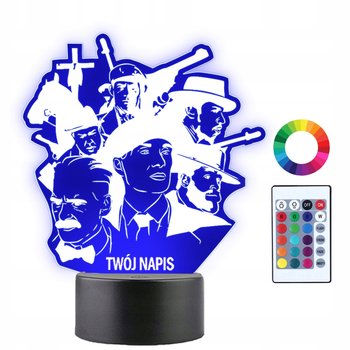 Lampka Nocna LED 3D Peaky Blinders Postacie Serial Prezent Twój Napis Imię - Plexido
