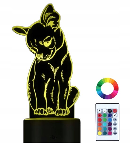 Zdjęcia - Lampa stołowa Lampka Nocna Led 3D Piesek Chihuahua Grawer Imię