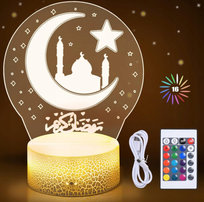 Lampka nocna LED 3D różne kolory USB C