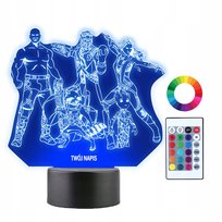 Lampka Nocna LED 3D Strażnicy Galaktyki Team