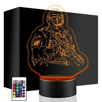 LAMPKA NOCNA LED CALL OF DUTY 3D + PILOT prezent URODZINY statuetka - upominki_pl