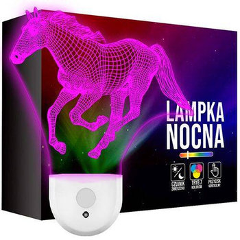 Lampka Nocna LED dla Dzieci KOŃ KONIK JEŹDZIECTWO do kontaktu gniazdka - upominki_pl
