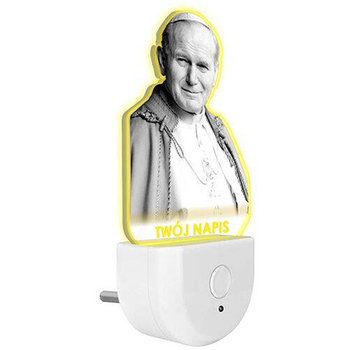 Lampka Nocna LED dla Dzieci Papież Jan Paweł II do kontaktu gniazdka - upominki_pl