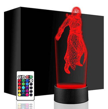 LAMPKA NOCNA LED GRA ASSASSIN'S CREED 3D + PILOT prezent URODZINY statuetka - upominki_pl