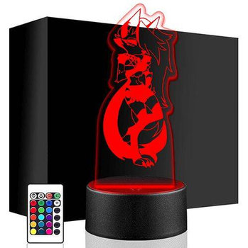 LAMPKA NOCNA LED HAZBIN HOTEL LOONA 3D + PILOT prezent URODZINY statuetka - upominki_pl