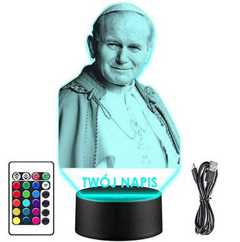 LAMPKA NOCNA LED Papież Jan Paweł II statuetka prezent KOMUNIE KOMUNIA - upominki_pl