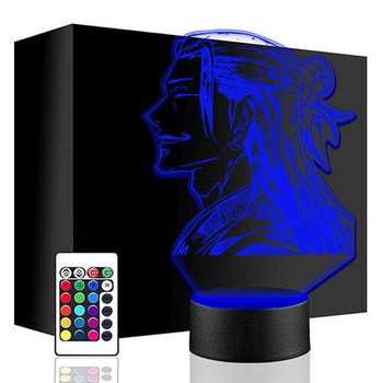 LAMPKA NOCNA LED PORTRET JUJUTSU KAISEN 3D PILOT prezent URODZINY statuetka - upominki_pl