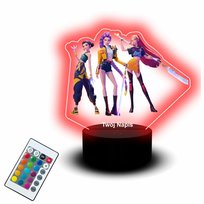 Lampka Nocna LED Prezent K-POP dla Fana Fanki Huntrix Łowczynie Demonów Hunters DemonDziecka Zestaw na Biurko Kpop