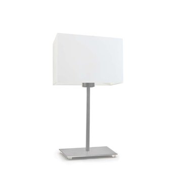 Lampka nocna LYSNE Amalfi, 60 W, E27, biała/stalowa, 40x20 cm - LYSNE