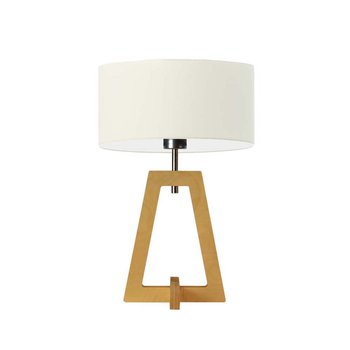 Lampka nocna LYSNE Clio, ecru, hebanowa, E27, 47x30 cm - LYSNE