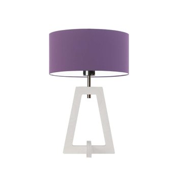 Lampka nocna LYSNE Clio, fioletowa, biała, E27, 47x30 cm - LYSNE