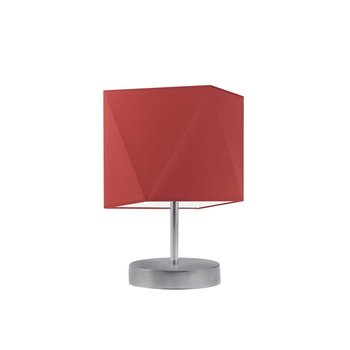 Lampka nocna LYSNE Pasadena, 60 W, E27, czerwona/srebrna, 30x23 cm - LYSNE