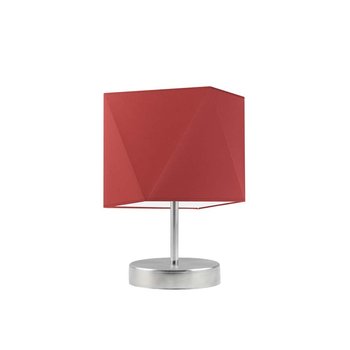 Lampka nocna LYSNE Pasadena, 60 W, E27, czerwona/stalowa, 30x23 cm - LYSNE