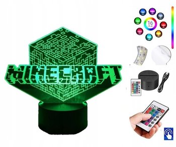 Lampka Nocna Minecraft Pixele Led Grawer Plexido - Plexido