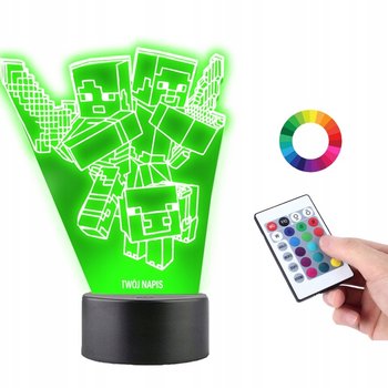 Lampka Nocna Minecraft Pixele Led Rgb Plexido - Plexido