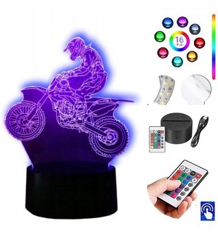 Lampka Nocna Motocross Motor LED RGB PLEXIDO - Plexido