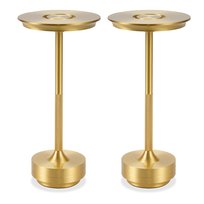 Lampka nocna Nettlife, bezprzewodowa, stołowa, akumulatorowa, LED, lampa stołowa, ściemnialna, dotykowa, z akumulatorem USB, niklowana, zestaw 2 lampek stołowych do nowoczesnego parapetu, salonu, pokoju dziecięcego, sypialni