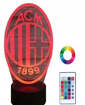 Lampka Nocna Prezent Ac Milan 3D Led Imię Grawer - Plexido