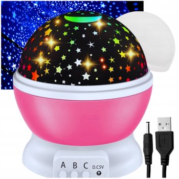 LAMPKA NOCNA PROJEKTOR NIEBA GWIAZD LAMPA OBROTOWA RZUTNIK DLA DZIECI LED - Eddcom