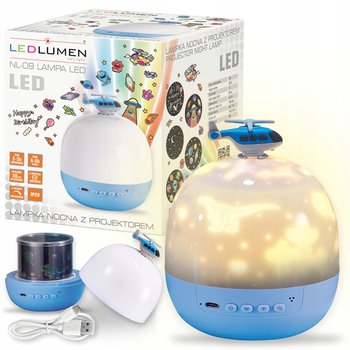 Lampka Nocna Projektor Obrotowy Rzutnik Gwiazd LED Dla Dzieci Do Sypialni - LEDLUMEN