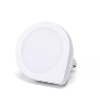 Lampka nocna Q LED okrągła wtykana do gniazdka z czujnikiem zmierzchu Aigostar
