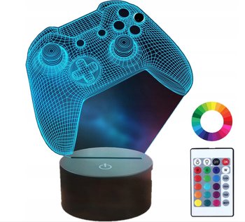 Lampka Nocna z Imieniem 3D Grawer GAME PAD XBOX PS - Plexido