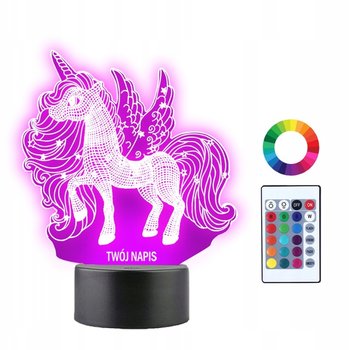 Lampka Nocna Z Imieniem 3D Led Grawer Jednorożec - Plexido