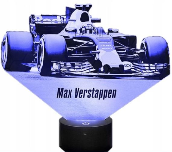 Zdjęcia - Lampa stołowa Lampka Nocna Z Imieniem Formuła 1 Verstappen 3D