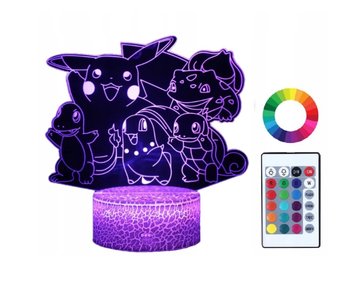 Lampka Nocna z Imieniem Grawer 3D LED POKEMON - Plexido