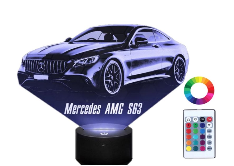 Фото - Настільна лампа Mercedes-Benz Lampka nocna z imieniem mercedes amg 3d led grawer 