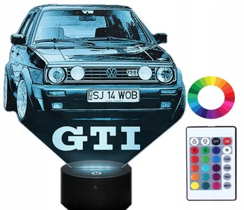 Lampka Nocna z Imieniem Volkswagen Golf 3D Grawer - Plexido