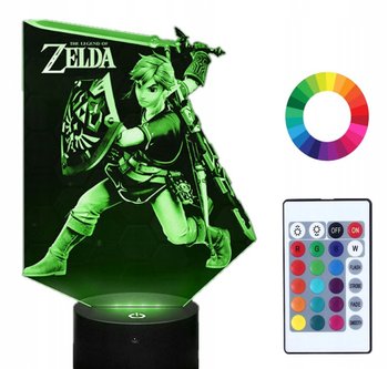 Lampka Nocna Z Imieniem Zelda 3D Led Grawer Imię - Plexido