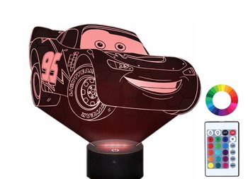 Lampka Nocna z Imieniem Zygzak McQueen Auta 3D Led - Plexido