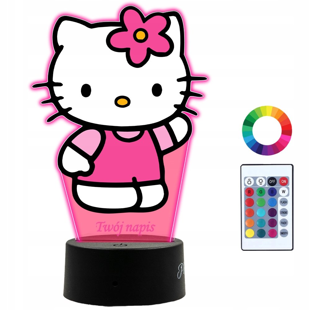 Фото - Люстра / світильник Hello Kitty Lampka Nocna z Nadrukiem 3D LED 