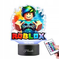 Lampka Nocna Z Nadrukiem Dla Dziecka Edukacyjna Gra Roblox Postać LED 3D