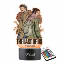 Lampka Nocna z Nadrukiem UV LED 3D The Last Of Us Ellie i Joel Bohaterowie