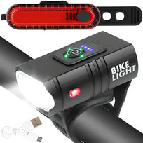 LAMPKA ROWEROWA LED PRZÓD NA USB MOCNA OŚWIETLENIE retoo