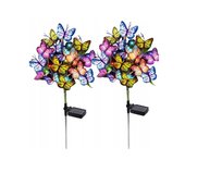LAMPKA SOLARNA OGRODOWA LED Motyle solarne dekoracyjne zewnętrzne 2 szt.