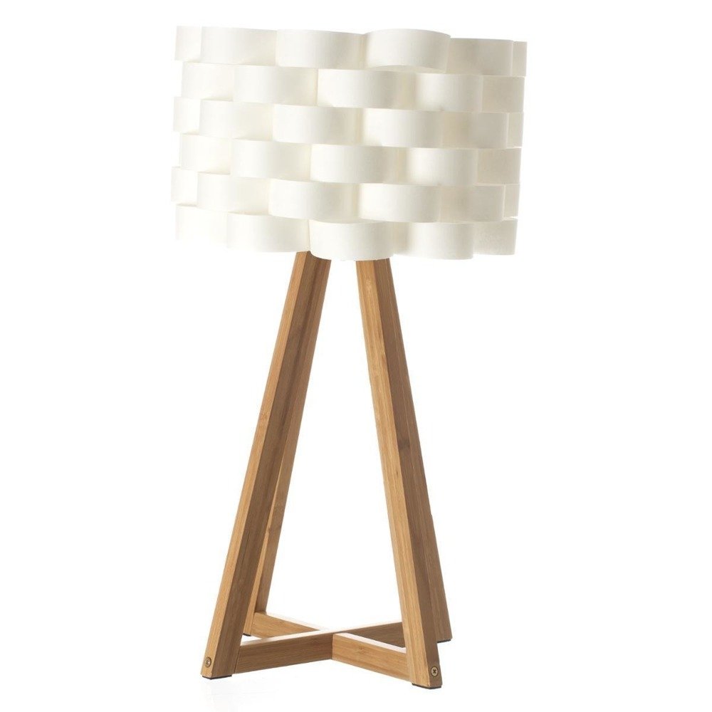 Lampka stołowa bambusowa ATMOSPHERA, biała, 55 cm