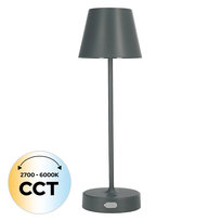 Lampka stołowa NELI 2,7W LED szara, z akumulatorem 2200mAh, IP54, CCT, 200lm, 33cm, EDO777719 EDO Solutions