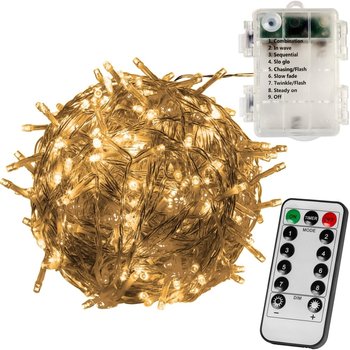 LAMPKI CHOINKOWE 100 DIOD LED NA BATERIE + PILOT - VOLTRONIC ®