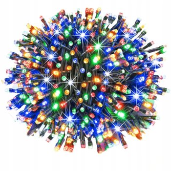 Lampki Choinkowe 1000 Led Zewnętrzne Stałe Flash Gruby Kabel Kurtyna Multi - Eddcom