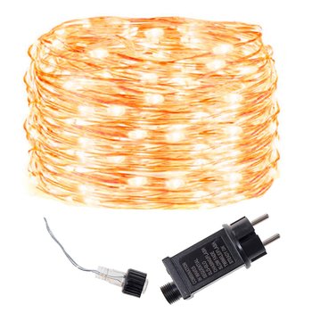 Lampki choinkowe 480 led druciki na prąd biały ciepły - Springos