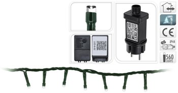 Lampki choinkowe sterowane aplikacją, 560 diod LED, 11 m, barwa wielokolorowa - EH Excellent Houseware